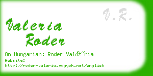 valeria roder business card